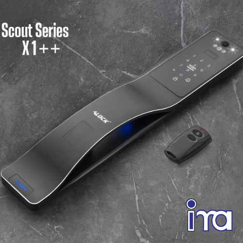 نمای جلوی قفل هوشمند ++Scout X1 با طراحی لوکس و مدرن قفل هوشمند دیجیتال ALOCK مدل ++Scout X1 نمای جلو